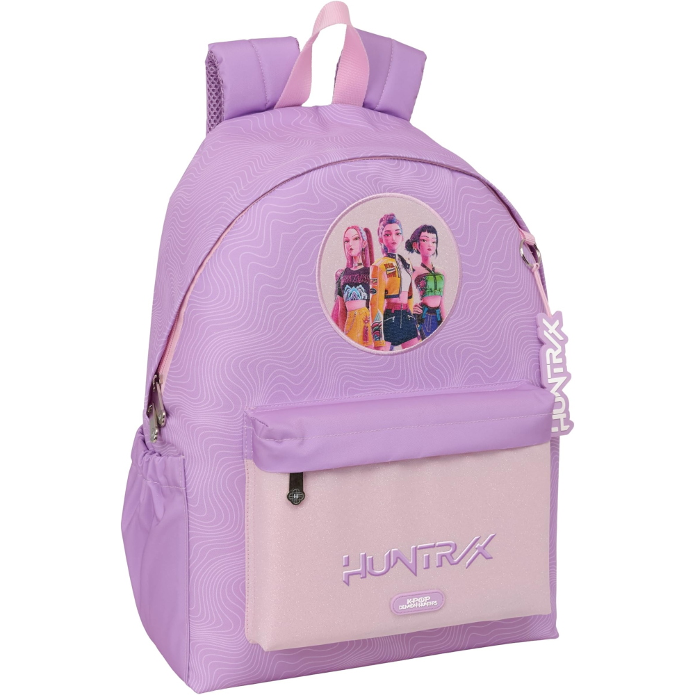 ZAINO SCUOLA HUNTRIX KPOP DEMON HUNTERS BORSA MODELLO AMERICANO 43 CM CON TASCA PORTA LAPTOP - 7775