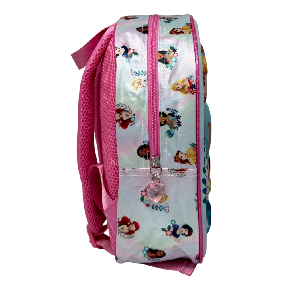 ZAINO ASILO 3D PRINCIPESSE DISNEY BORSA 31 CM CON SPALLACCI IMBOTTITI E TASCA LATERALE - 08159