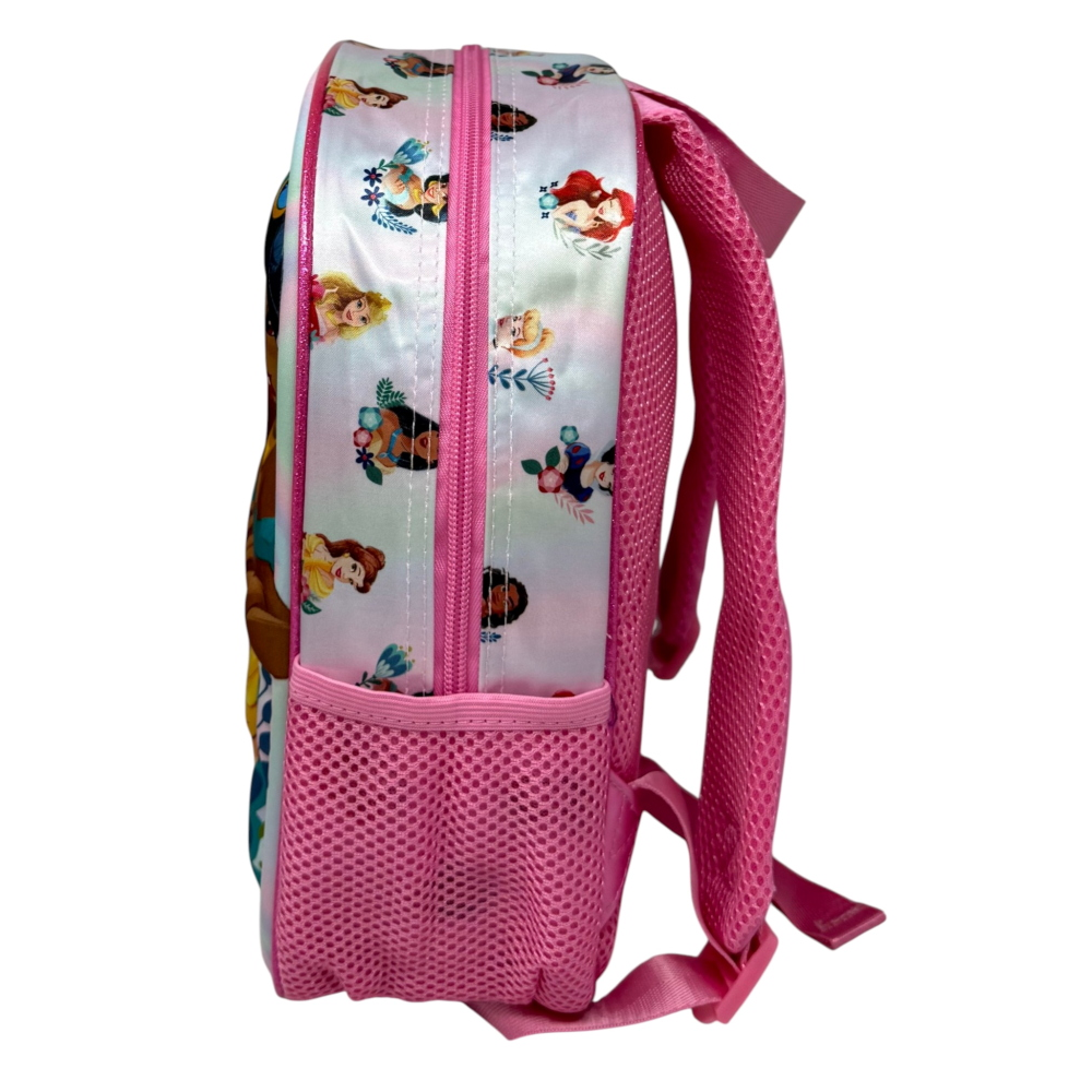 ZAINO ASILO 3D PRINCIPESSE DISNEY BORSA 31 CM CON SPALLACCI IMBOTTITI E TASCA LATERALE - 08159