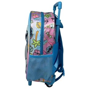 ZAINO ASILO TROLLEY 3D STITCH DISNEY 34 CM CON SPALLACCI E CARRELLO- 09623