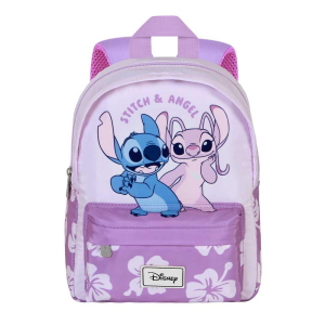 ZAINETTO PRESCOLARE STTICH ANGEL DISNEY BORSA 27 CM PER ASILO NIDO CON TASCA FRONTALE - 09708