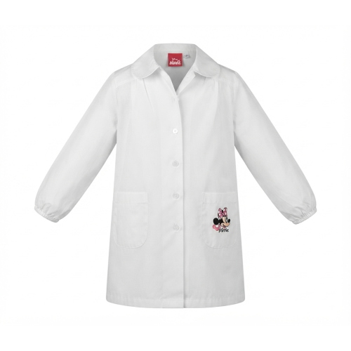 GREMBIULE MINNIE DISNEY SCUOLA ELEMENTARE RICAMATO TINTA UNITA COTONE - MIN0521