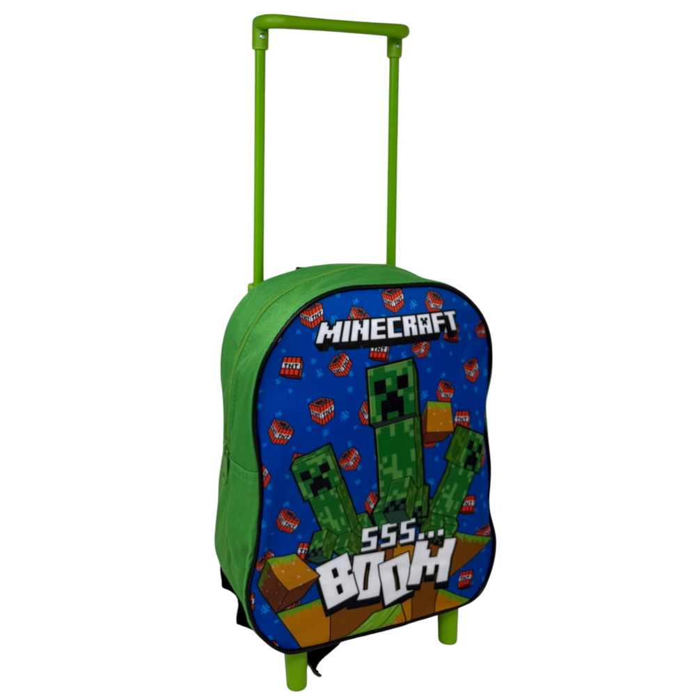 ZAINO ASILO TROLLEY MINECRAFT BORSA PER SCUOLA MATERNA TEMPO LIBERO - FU5224