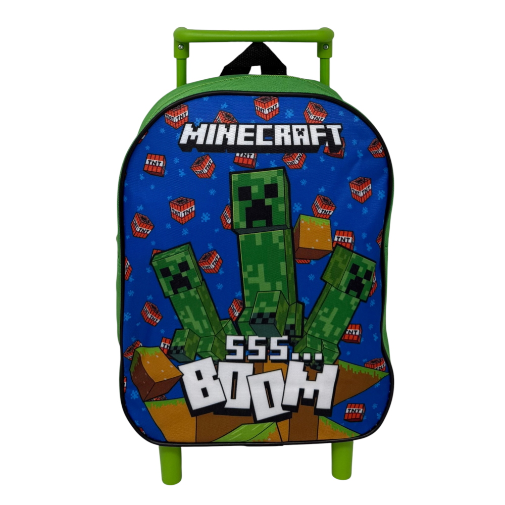 ZAINO ASILO TROLLEY MINECRAFT BORSA PER SCUOLA MATERNA TEMPO LIBERO - FU5224