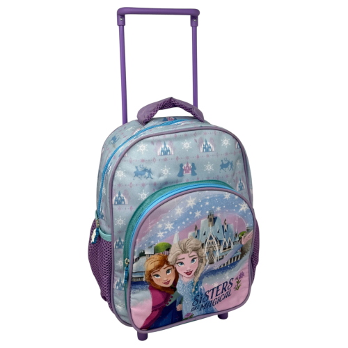 ZAINO ASILO TROLLEY FROZEN DISNEY CON TASCA FRONTALE 30 CM. MANICO ALLUNGABILE - SF5323
