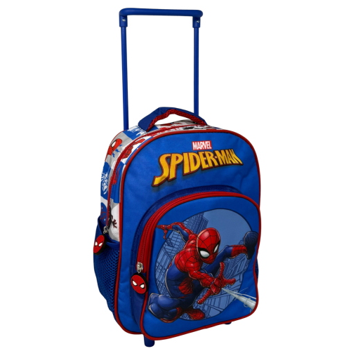 ZAINO ASILO TROLLEY SPIDERMAN MARVEL CON TASCA FRONTALE 30 CM. MANICO ALLUNGABILE - SF4302