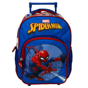 ZAINO ASILO TROLLEY SPIDERMAN MARVELCON TASCA FRONTALE 30 CM. MANICO ALLUNGABILE - SF4302