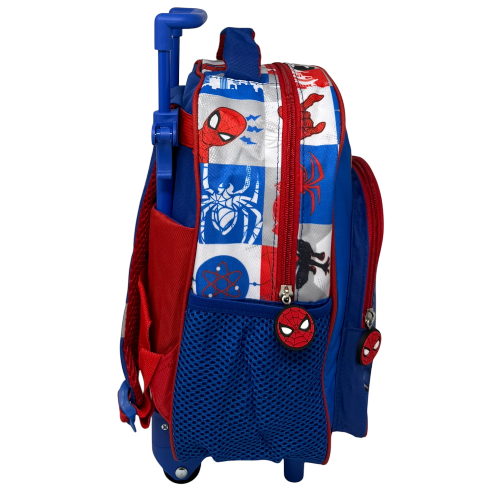 ZAINO ASILO TROLLEY SPIDERMAN MARVELCON TASCA FRONTALE 30 CM. MANICO ALLUNGABILE - SF4302