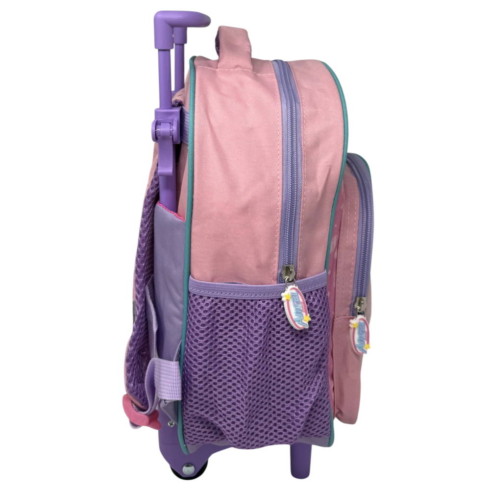 ZAINO ASILO TROLLEY STITCH DISNEY CON TASCA FRONTALE 30 CM. MANICO ALLUNGABILE - SF4319