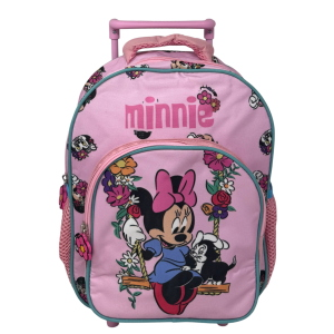 ZAINO ASILO TROLLEY MINNIE DISNEY CON TASCA FRONTALE 30 CM. MANICO ALLUNGABILE - SF5330