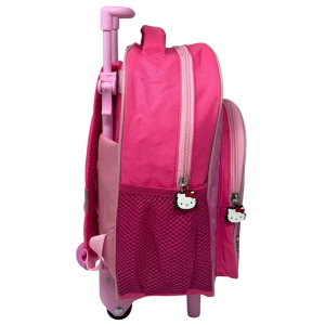 ZAINO ASILO TROLLEY HELLO KITTY SANRIO CON TASCA FRONTALE 30 CM. MANICO ALLUNGABILE - SF4326