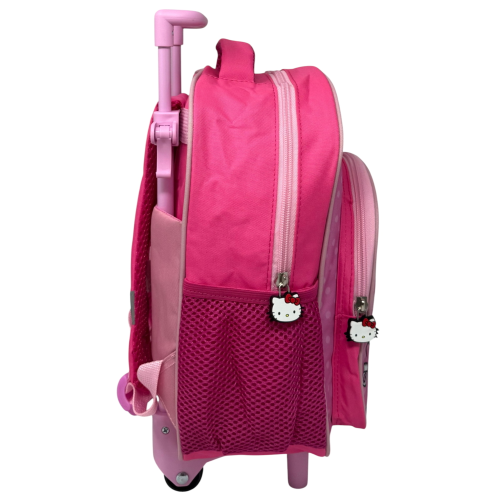 ZAINO ASILO TROLLEY HELLO KITTY SANRIO CON TASCA FRONTALE 30 CM. MANICO ALLUNGABILE - SF4326