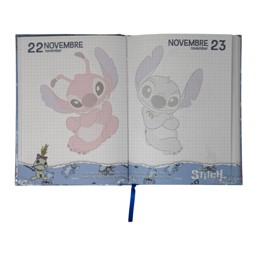 DIARIO STITCH DISNEY AGENDA 10 MESI SCUOLA ELEMENTARE MEDIA - LST1338-B