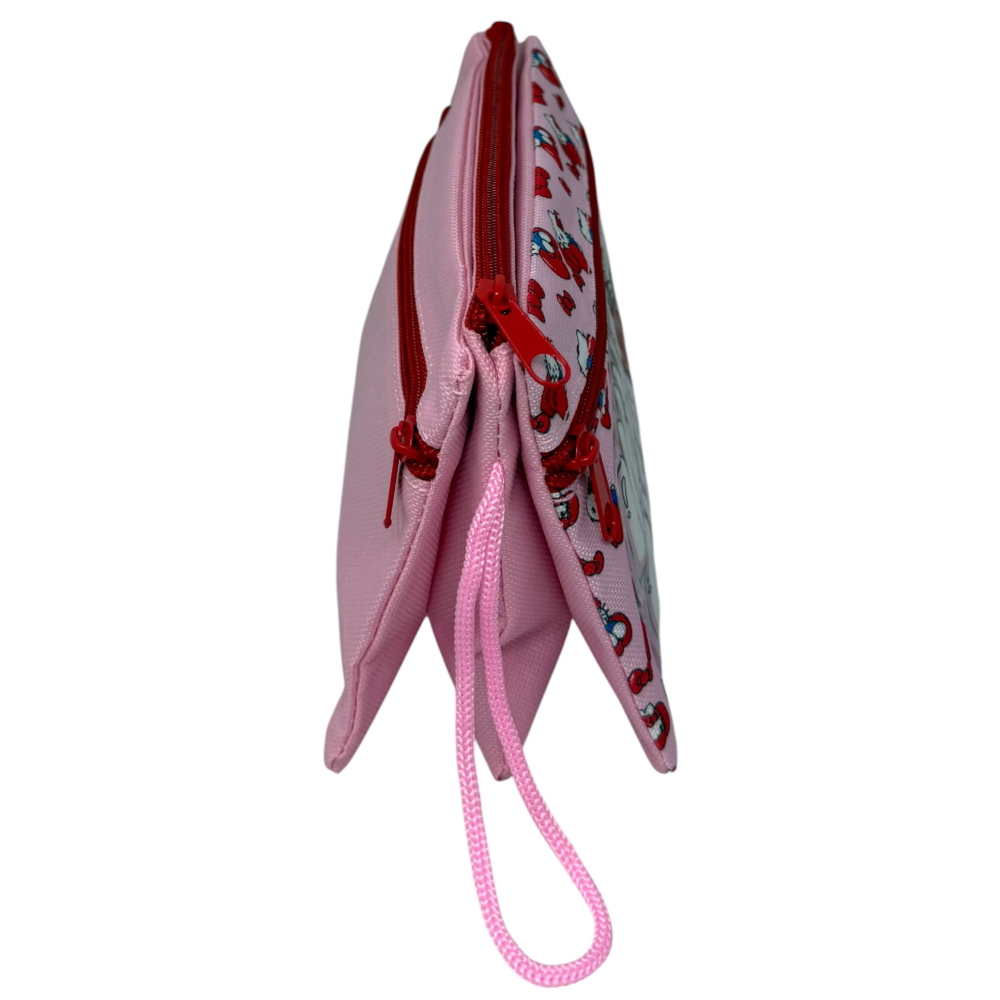 TOMBOLINO HELLO KITTY SANRIO 3 SCOMPARTI BUSTINA ASTUCCIO PORTACOLORI 22 CM - SF4029
