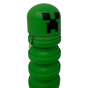 TOMBOLINO IN SILICONE MINECRAFT ASTUCCIO ESTENSIBILE PORTA CANCELLERIA 20 CM - FU5736