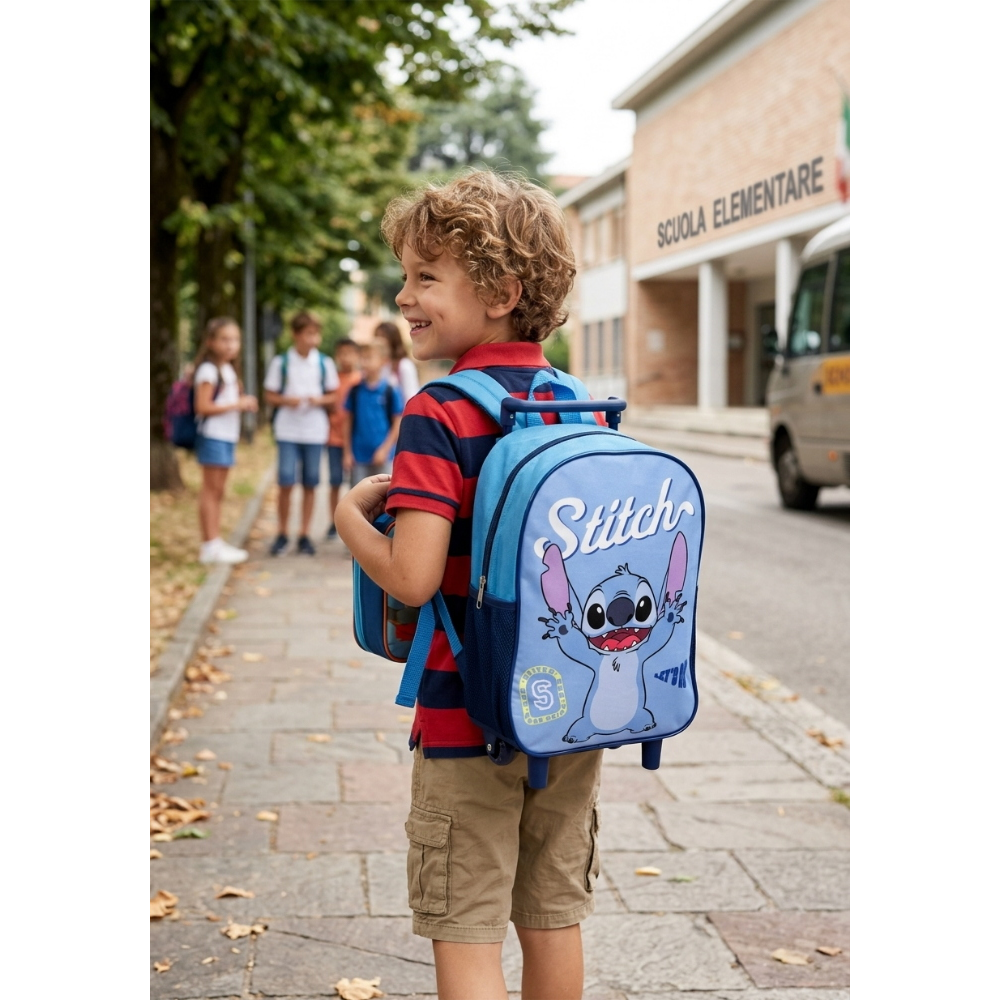 ZAINO ASILO TROLLEY STITCH DISNEY BORSA PER SCUOLA MATERNA TEMPO LIBERO - SF5200