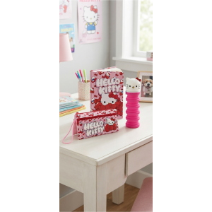 TOMBOLINO HELLO KITTY SANRIO 3 SCOMPARTI BUSTINA ASTUCCIO PORTACOLORI 22 CM - SF4029