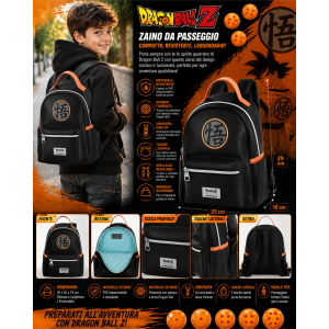 ZAINO DA PASSEGGIO DRAGON BALL Z BORSA 29 CM CON SPALLACCI REGOLABILI - 07587