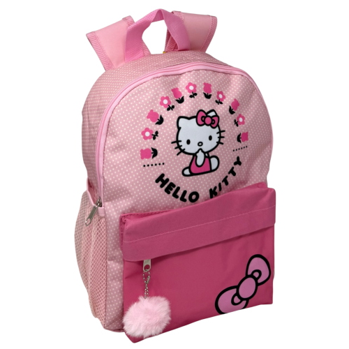 ZAINO ASILO HELLO KITTY SANRIO CON TASCA FRONTALE BORSA PASSEGGIO 31 CM - ZH25009