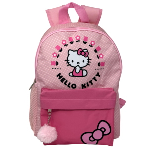 ZAINO ASILO HELLO KITTY SANRIO CON TASCA FRONTALE BORSA PASSEGGIO 31 CM - ZH25009