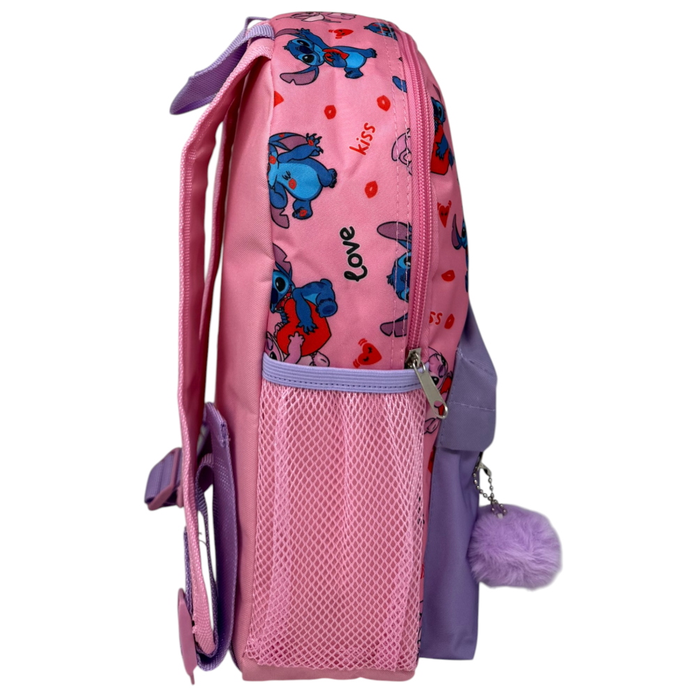 ZAINO ASILO STITCH ANGEL DISNEY CON TASCA FRONTALE BORSA PASSEGGIO 31 CM - ZH25004
