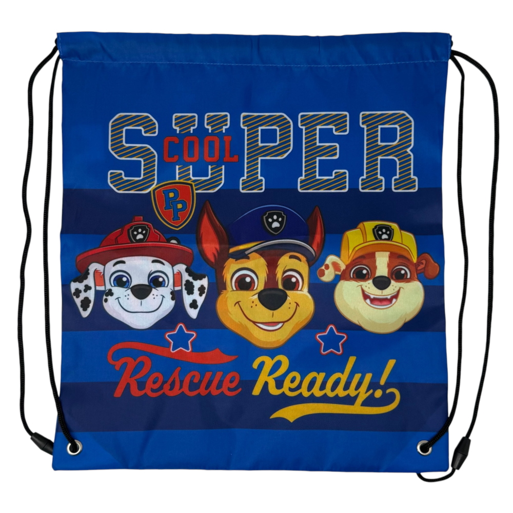 SACCA PAW PATROL BORSA SPORTIVA TEMPO LIBERO CON CHIUSURA A COULISSE 36X33 CM -  ZH25079
