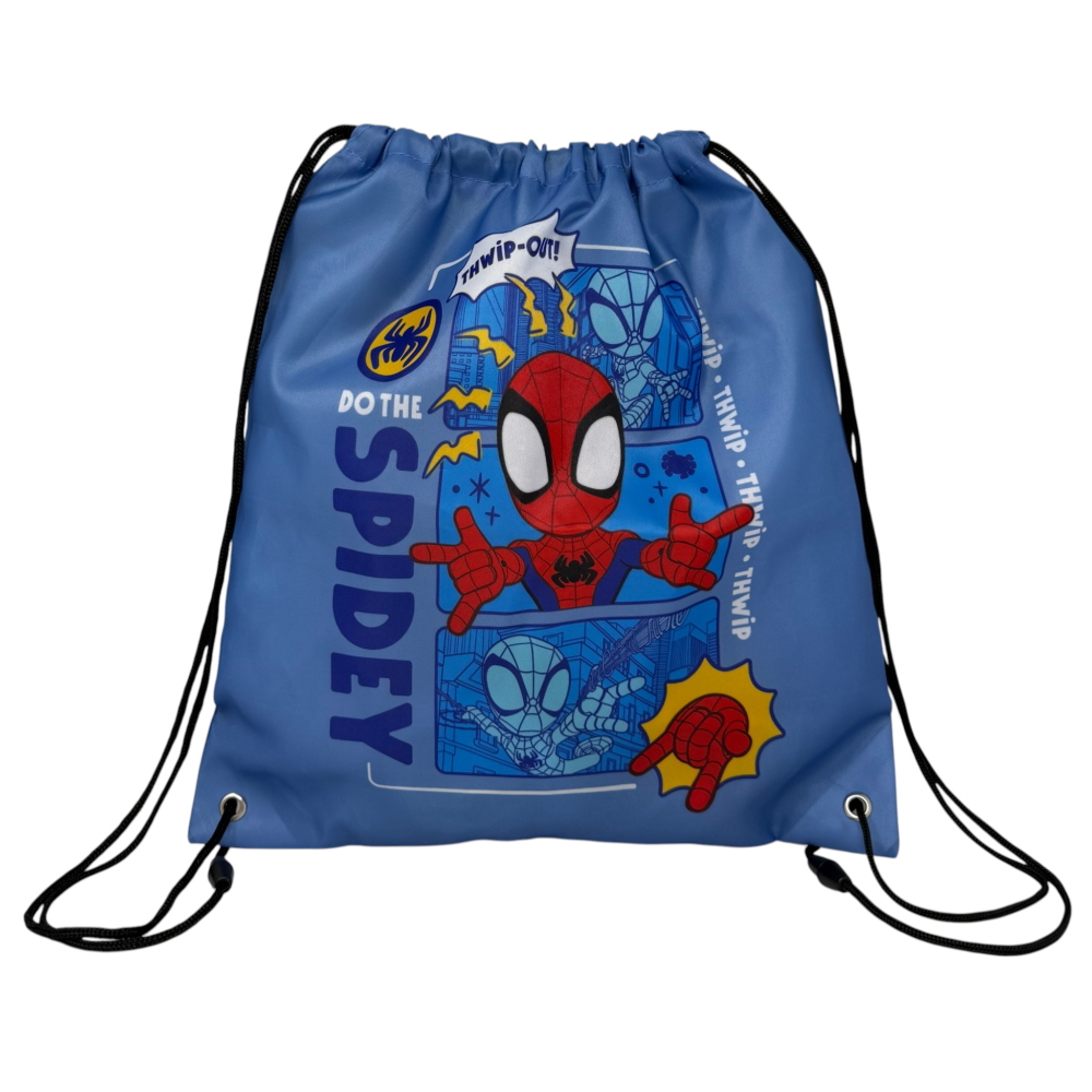 SACCA SPIDEY MARVEL BORSA SPORTIVA TEMPO LIBERO CON CHIUSURA A COULISSE 36X33 CM -  ZH25100