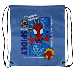 SACCA SPIDEY MARVEL BORSA SPORTIVA TEMPO LIBERO CON CHIUSURA A COULISSE 36X33 CM -  ZH25100