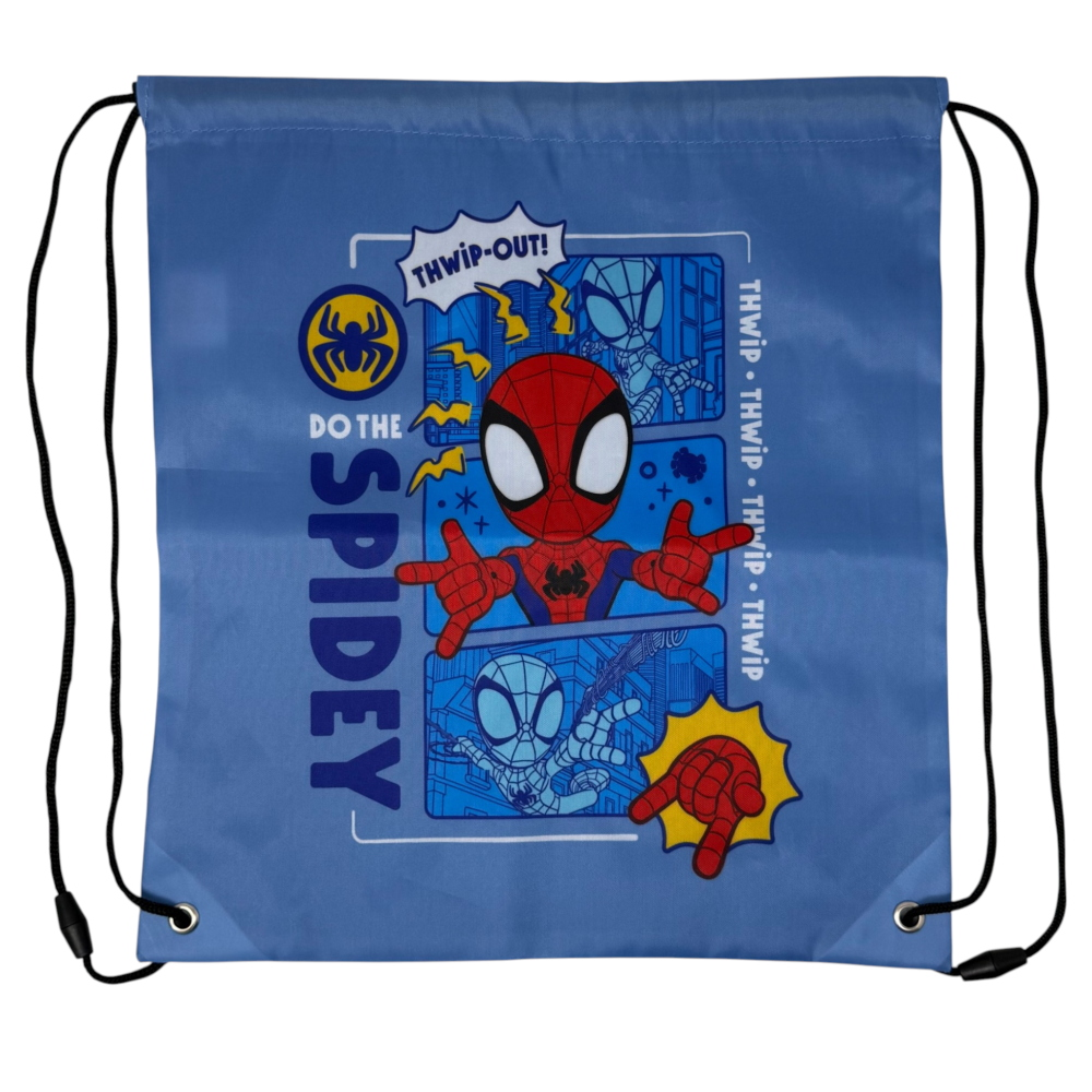 SACCA SPIDEY MARVEL BORSA SPORTIVA TEMPO LIBERO CON CHIUSURA A COULISSE 36X33 CM -  ZH25100
