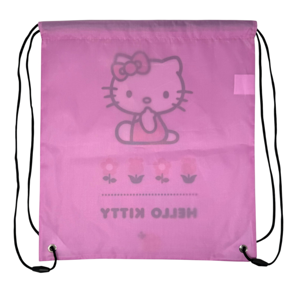 SACCA HELLO KITTY SANRIO BORSA SPORTIVA TEMPO LIBERO CON CHIUSURA A COULISSE 36X33 CM -  ZH25007