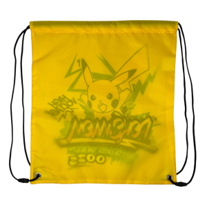 SACCA PIKACHU BORSA SPORTIVA TEMPO LIBERO CON CHIUSURA A COULISSE 36X33 CM -  ZH25060