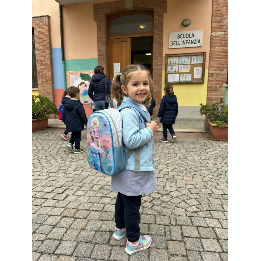 ZAINO ASILO 3D FROZEN DISNEY BORSA SCUOLA MATERNA O TEMPO LIBERO 29 CM - ZH25013