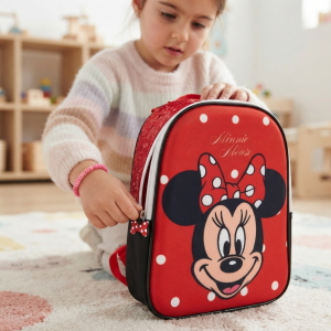 ZAINO ASILO 3D MINNIE DISNEY BORSA SCUOLA MATERNA O TEMPO LIBERO 29 CM - ZH25022