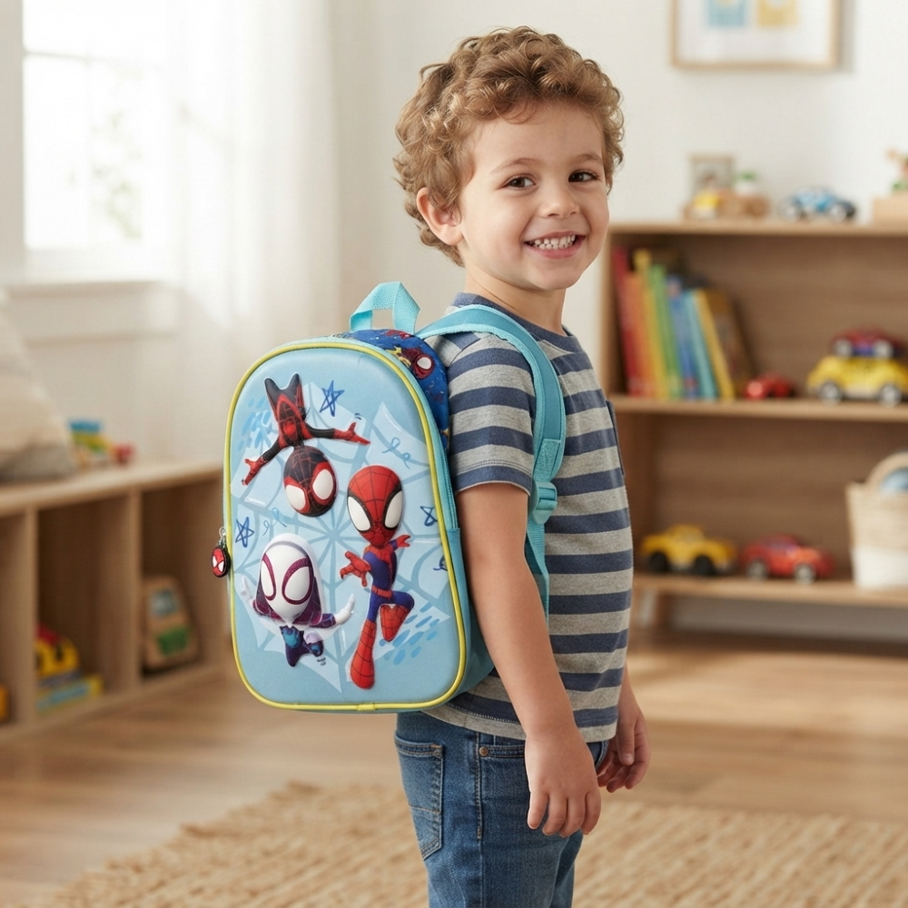 ZAINO ASILO 3D SPIDEY E I SUOI FANTASTICI AMICI MARVEL BORSA SCUOLA MATERNA O TEMPO LIBERO 29 CM - ZH25098