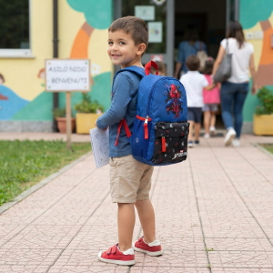 ZAINO ASILO SPIDERMAN MARVEL CON TASCA FRONTALE BORSA PASSEGGIO 31 CM - ZH25067