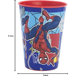 SET PAPPA 5 PEZZI SPIDERMAN MARVEL PIATTI BICCHIERE POSATE IN PLASTICA RIGIDA RIUTILIZZABILE IN CONFEZIONE - ST83550