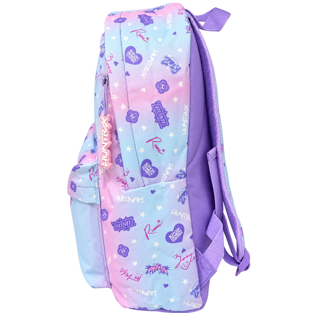 ZAINO SCUOLA HUNTRIX KPOP DEMON HUNTERS BORSA MODELLO AMERICANO 43 CM CON TASCA PORTA LAPTOP - W17143MC