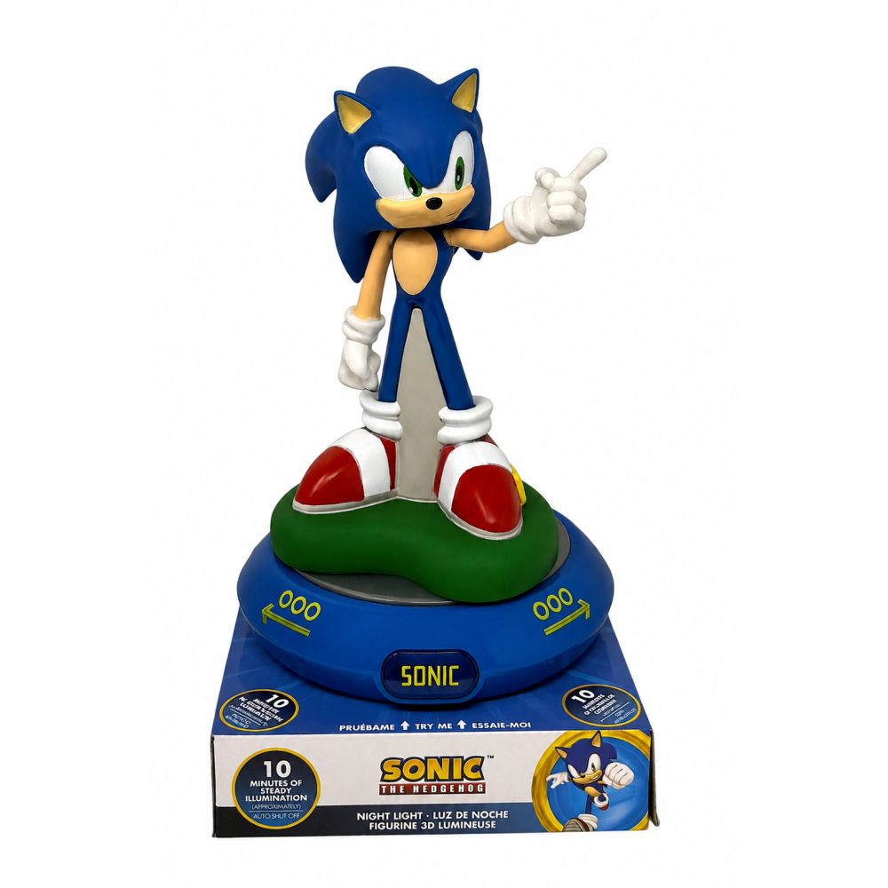 LAMPADA DA NOTTE 3D SONIC THE HEDGEHOG COMODINO LUCE LED A BATTERIE - SN00006