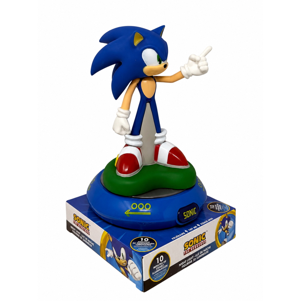 LAMPADA DA NOTTE 3D SONIC THE HEDGEHOG COMODINO LUCE LED A BATTERIE - SN00006