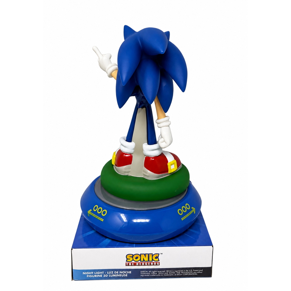 LAMPADA DA NOTTE 3D SONIC THE HEDGEHOG COMODINO LUCE LED A BATTERIE - SN00006