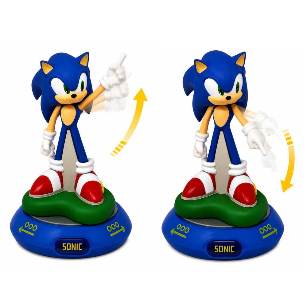 LAMPADA DA NOTTE 3D SONIC THE HEDGEHOG COMODINO LUCE LED A BATTERIE - SN00006