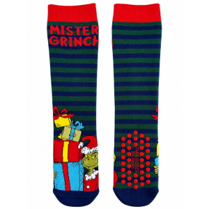 CALZINI ANTISCIVOLO INVERNALI GRINCH PER ADULTI CALZE IN MISTO CALDO COTONE TAGLIA UNICA - E13884MC