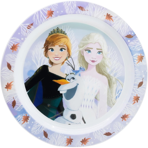 PIATTO PIANO FROZEN DISNEY STOVIGLIA 22 CM IN PLASTICA RIUTILIZZABILE ADATTO AL MICROONDE - ST81047