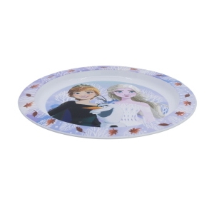 PIATTO PIANO FROZEN DISNEY STOVIGLIA 22 CM IN PLASTICA RIUTILIZZABILE ADATTO AL MICROONDE - ST81047