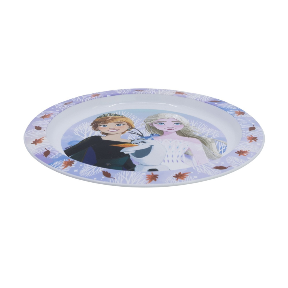 PIATTO PIANO FROZEN DISNEY STOVIGLIA 22 CM IN PLASTICA RIUTILIZZABILE ADATTO AL MICROONDE - ST81047