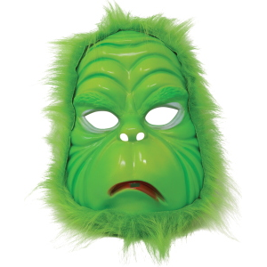 MASCHERA FOLLE VERDE IN PVC CON ELASTICO ACCESSORIO TRAVESTIMENTO COSPLAY GRINCH - 20103