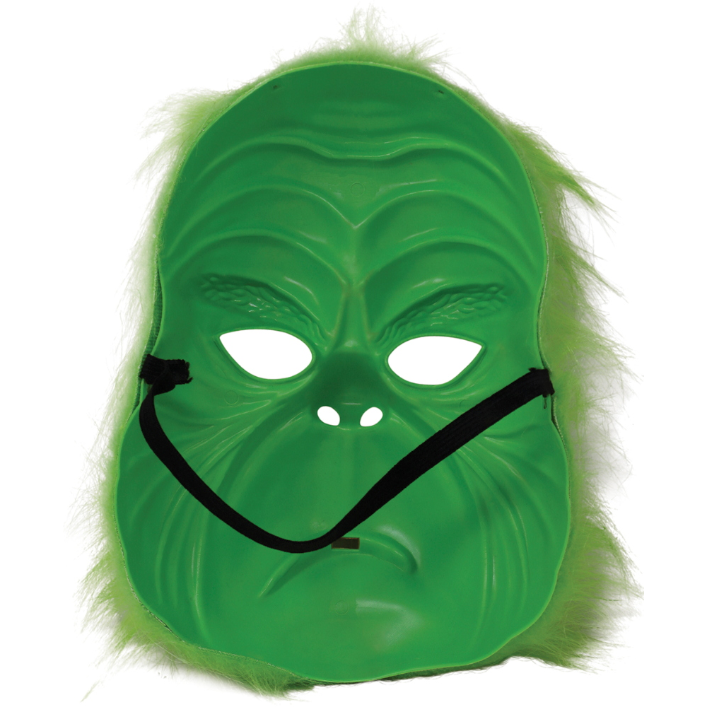 MASCHERA FOLLE VERDE IN PVC CON ELASTICO ACCESSORIO TRAVESTIMENTO COSPLAY GRINCH - 20103