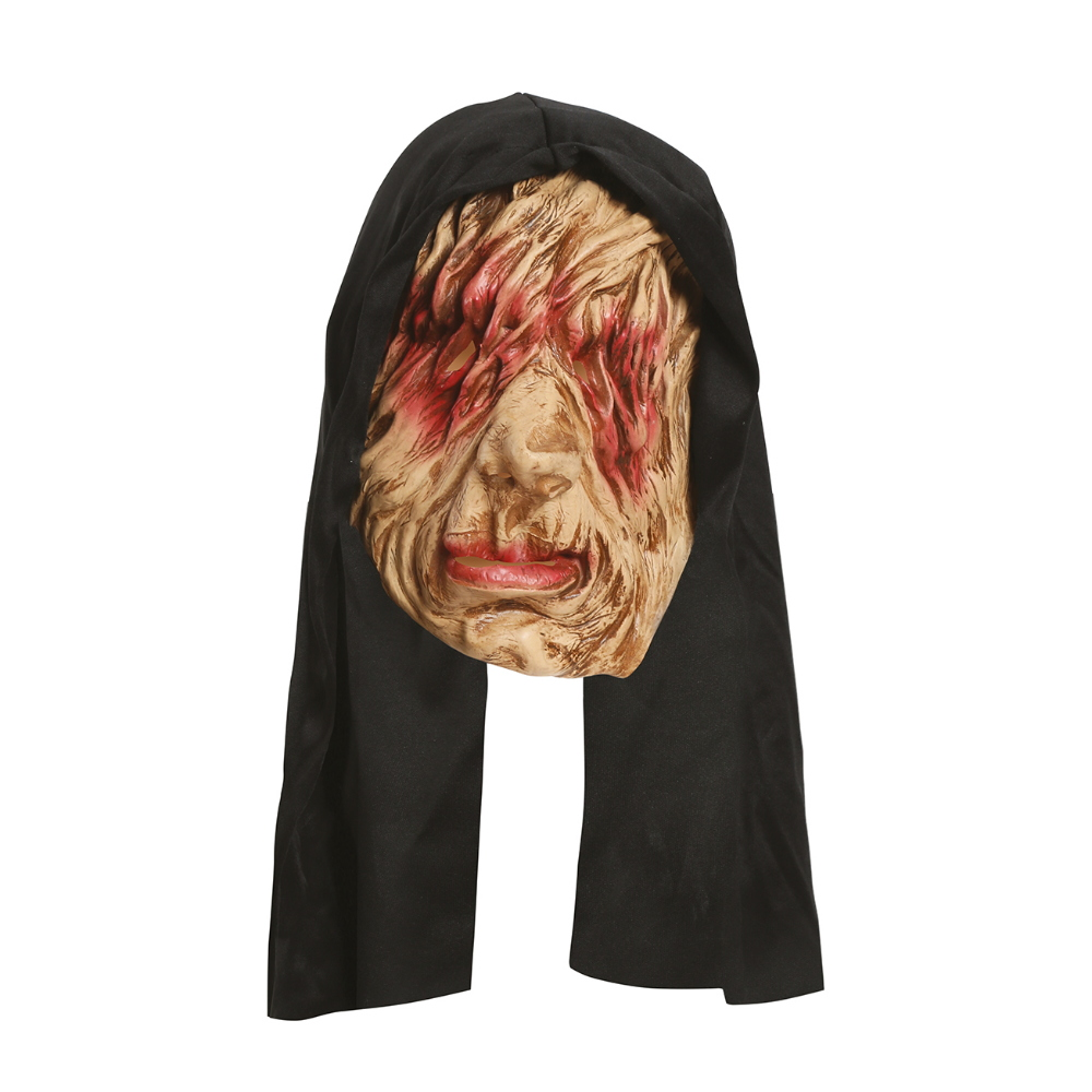 MASCHERA DA LEBBROSO CON CAPPUCCIO ADULTO ACCESSORIO TRAVESTIMENTO HALLOWEEN COSPLAY - 2872