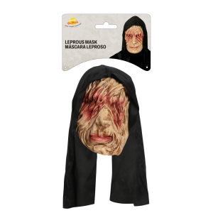 MASCHERA DA LEBBROSO CON CAPPUCCIO ADULTO ACCESSORIO TRAVESTIMENTO HALLOWEEN COSPLAY - 2872