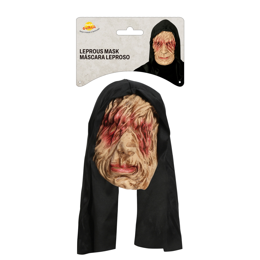 MASCHERA DA LEBBROSO CON CAPPUCCIO ADULTO ACCESSORIO TRAVESTIMENTO HALLOWEEN COSPLAY - 2872